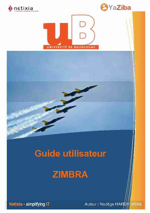 Guide utilisateur ZIMBRA