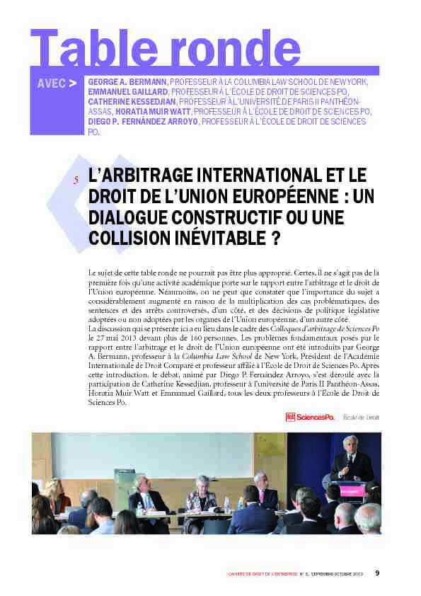 [PDF] 5 LARBITRAGE INTERNATIONAL ET LE DROIT DE LUNION