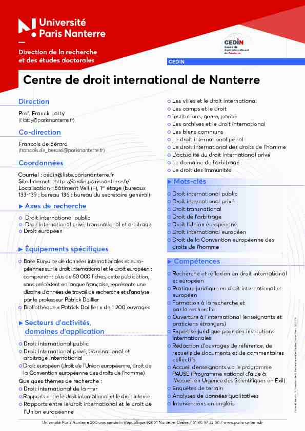 Centre de droit international de Nanterre