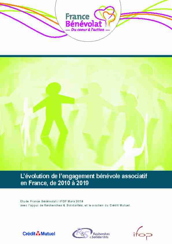 Lévolution de lengagement bénévole associatif en France de 2010