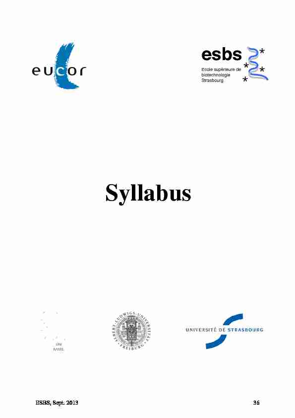 [PDF] Syllabus   - Université de Strasbourg