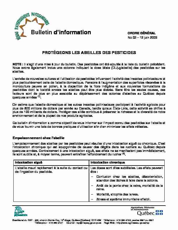 Bulletin dinformation