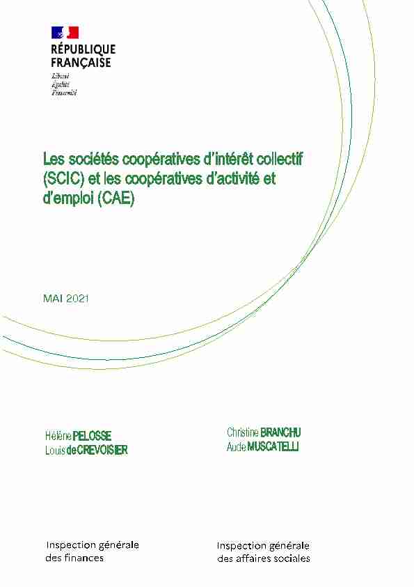 Les sociétés coopératives dintérêt collectif (SCIC) et les