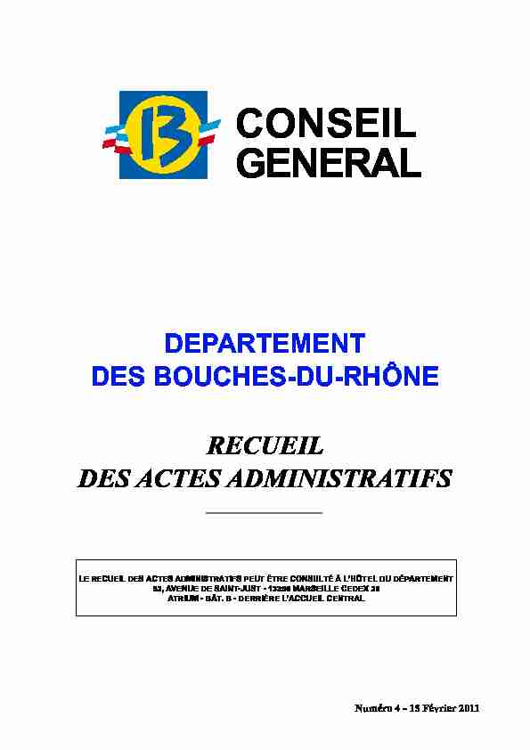 [PDF] CONSEIL GENERAL - Département des Bouches-du-Rhône