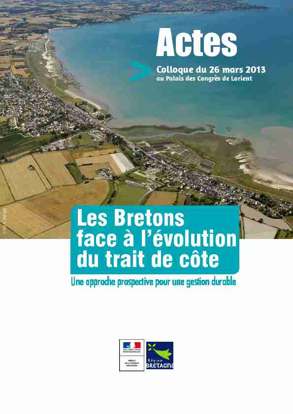 [PDF] Les Bretons face à lévolution du trait de côte - DREAL Bretagne