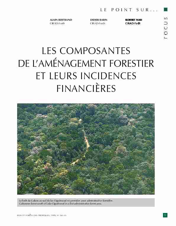 [PDF] LES COMPOSANTES DE LAMÉNAGEMENT FORESTIER ET
