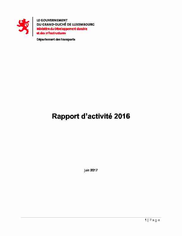Rapport dactivité 2016