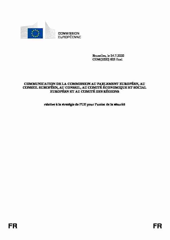 COMMISSION EUROPÉENNE Bruxelles le 24.7.2020 COM(2020