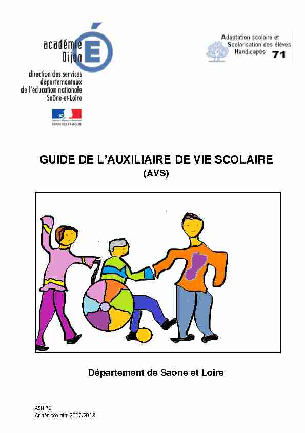 [PDF] GUIDE DE LAUXILIAIRE DE VIE SCOLAIRE - Sgen-CFDT