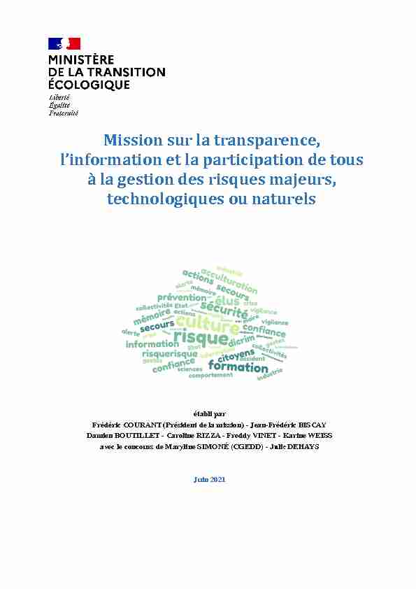 Mission sur la transparence linformation et la participation de tous à