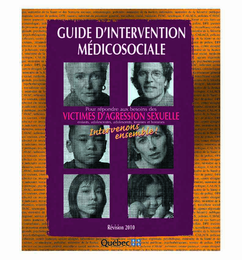 Guide dintervention médicosociale