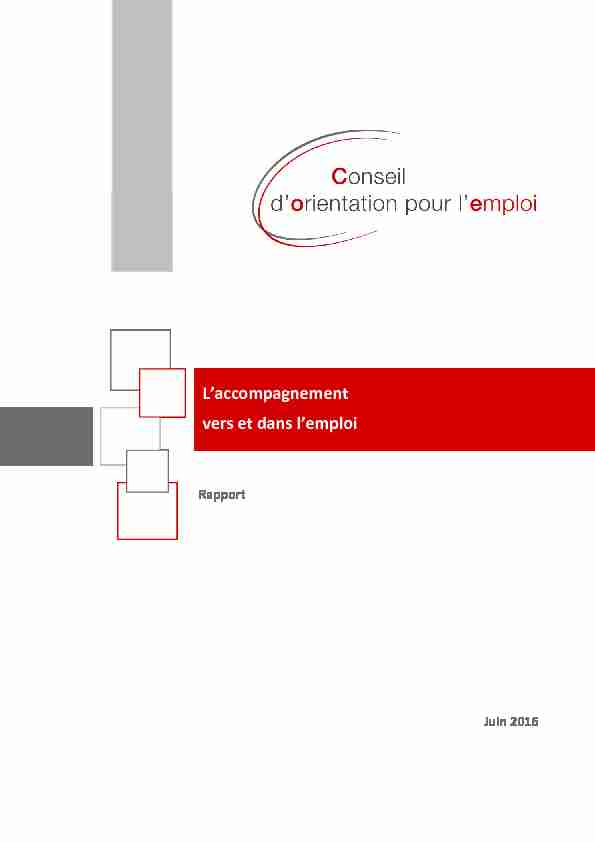 [PDF] Laccompagnement vers et dans lemploi - France Stratégie