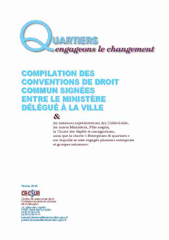 [PDF] compilation des conventions de droit commun signées entre le