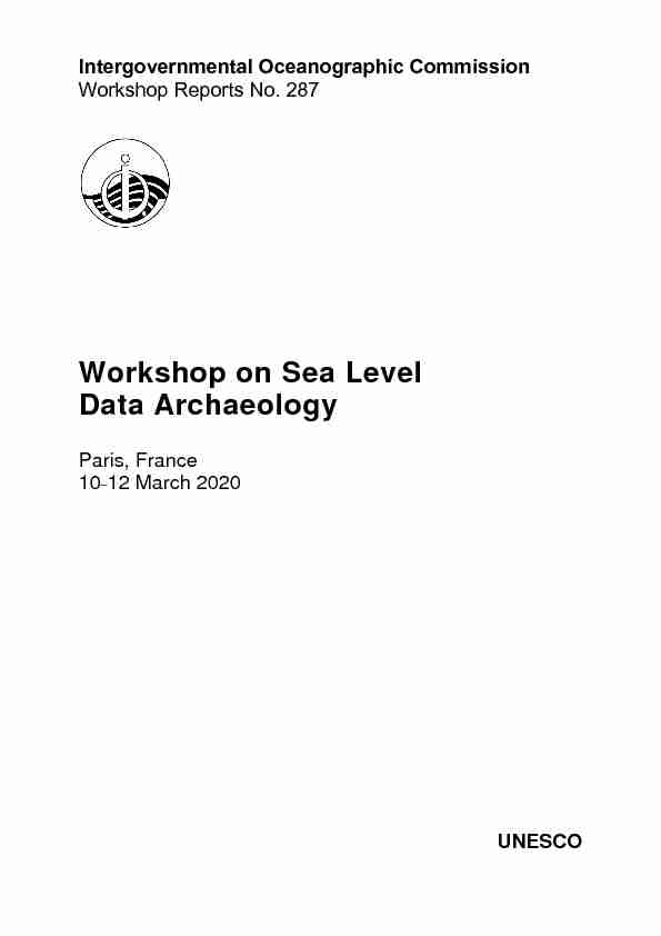 Workshop on Sea Level Data Archaeology
