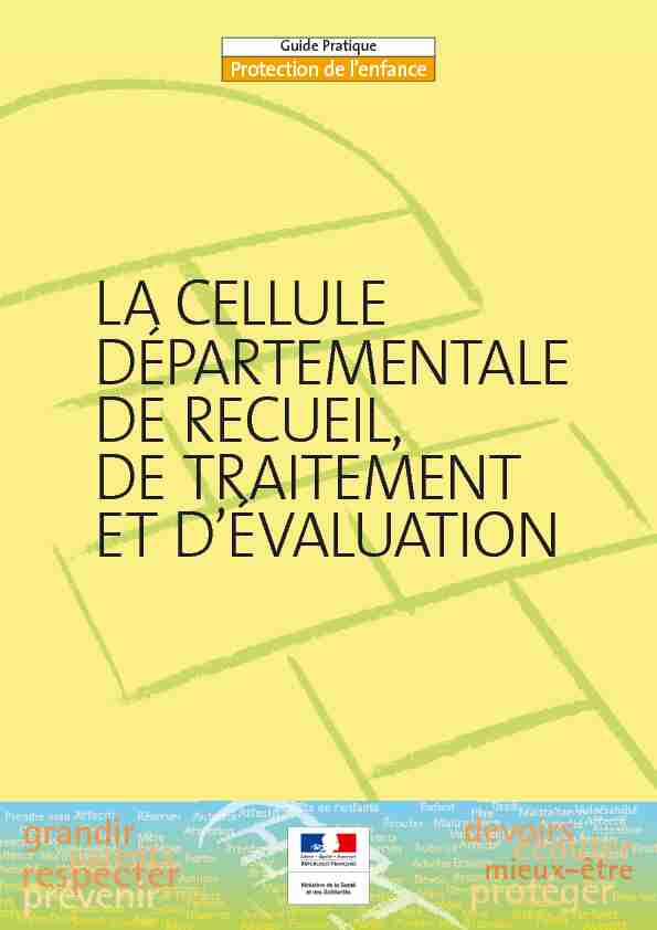 [PDF] LA CELLULE DÉPARTEMENTALE DE RECUEIL DE TRAITEMENT