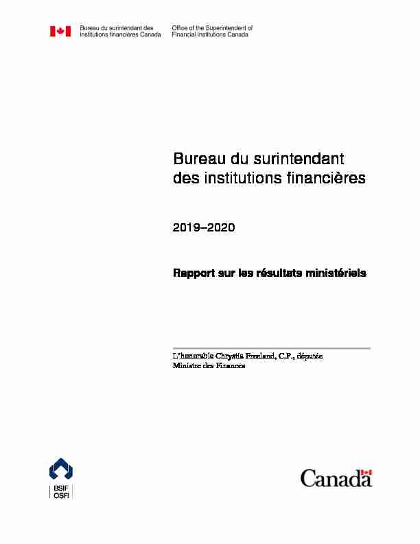 [PDF] Bureau du surintendant des institutions financières - osfi-bsifgcca