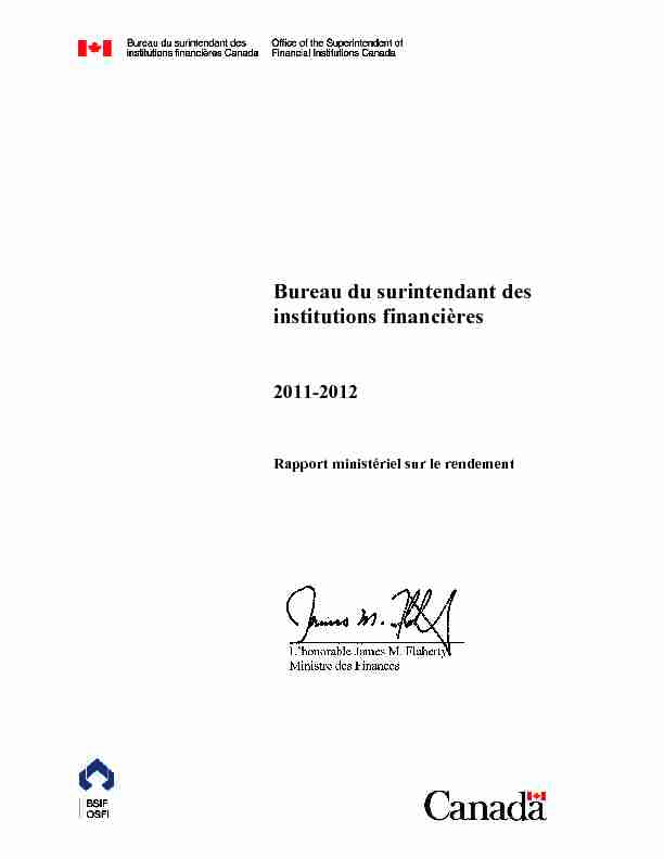 [PDF] Bureau du surintendant des institutions financières