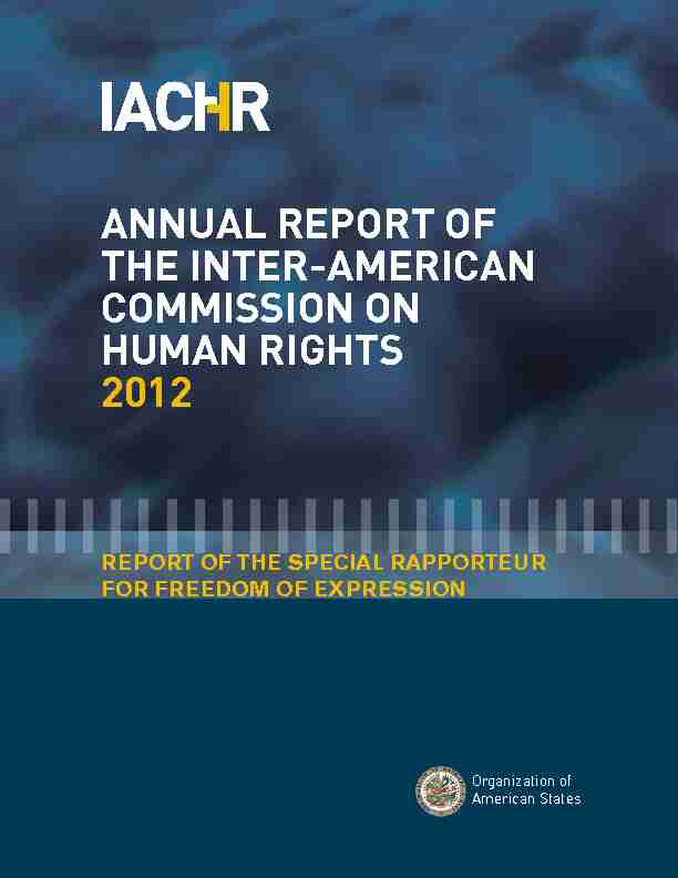 ANNUAL REPORT OF THE INTER-AMERICAN COMMISSION ON