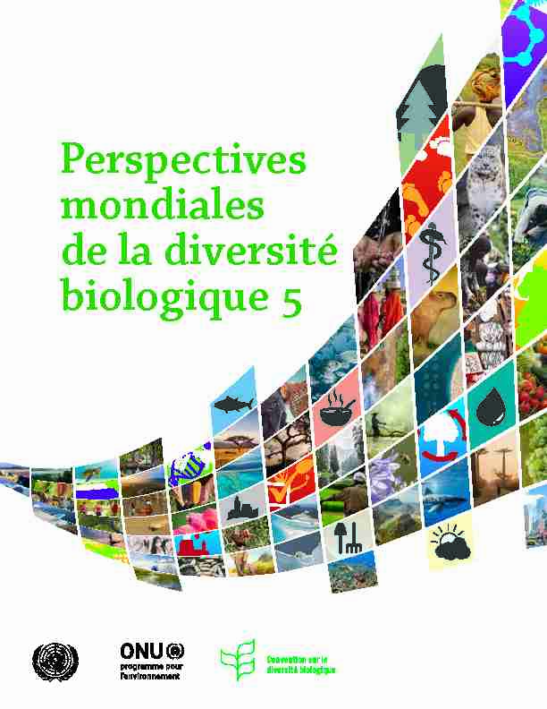 Perspectives mondiales de la diversité biologique 5