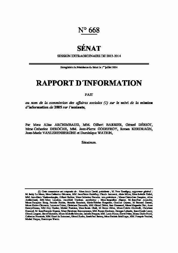 [PDF] 1-Rapport Comite de suivi Amiante - Sénat