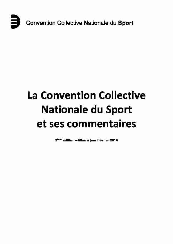 La Convention Collective Nationale du Sport et ses commentaires