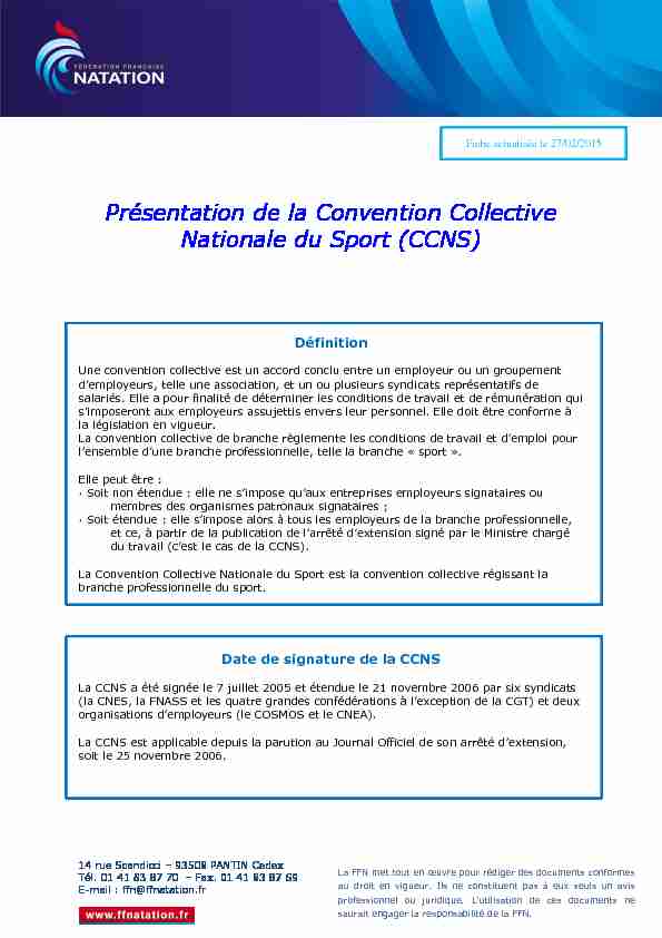 Searches related to la convention collective nationale du sport et ses commentaires