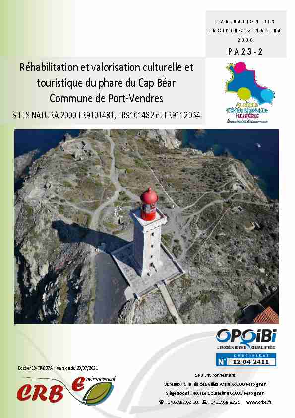 Réhabilitation et valorisation culturelle et touristique du phare du