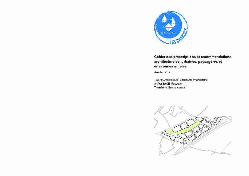 [PDF] Cahier des prescriptions et recommandations architecturales