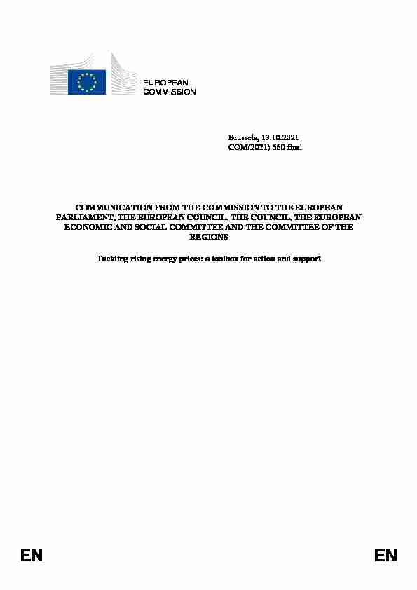 EUROPEAN COMMISSION Brussels 13.10.2021 COM(2021) 660