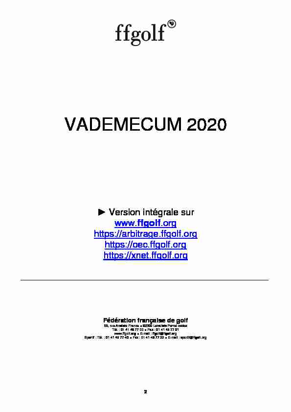 VADEMECUM 2020