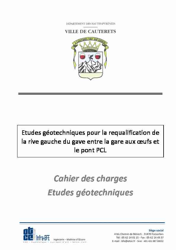 [PDF] Cahier des charges Etudes géotechniques