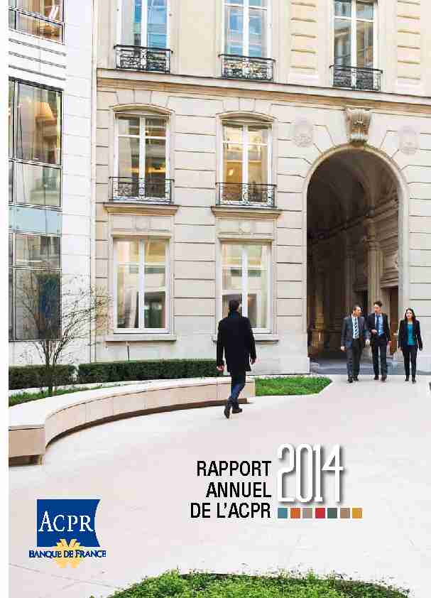 [PDF] Rapport annuel de lACPR 2014 - Banque de France