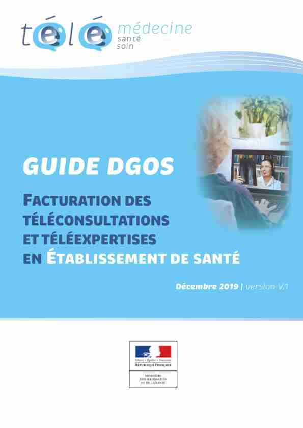 Guide DGOS-facturation des téléconsultations et téléexpertises en