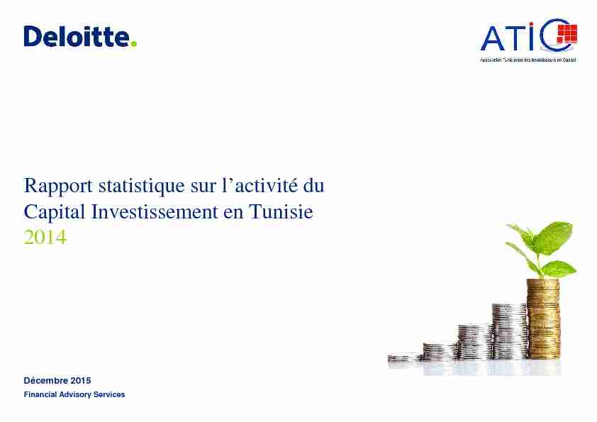 Rapport statistique sur lactivité du Capital Investissement en Tunisie