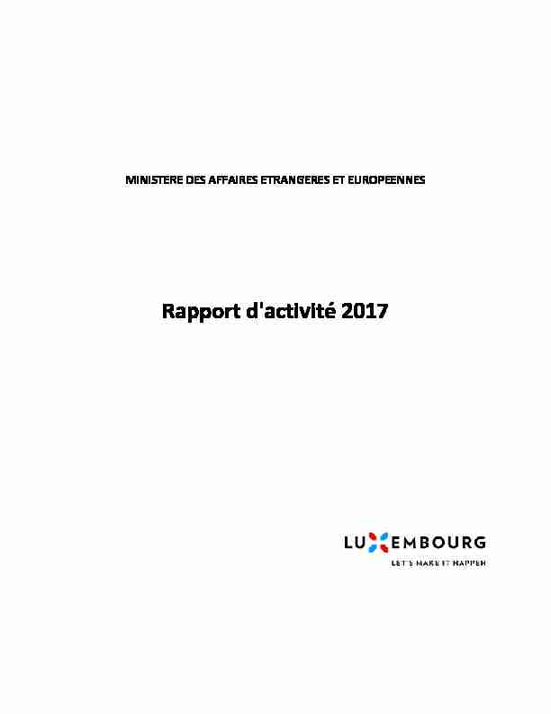 Rapport dactivité 2017
