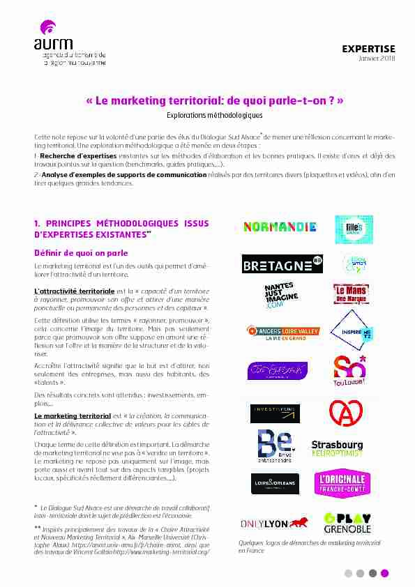 [PDF] Le marketing territorial - Aurm