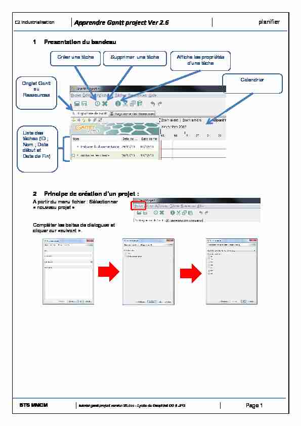 [PDF] Apprendre Gantt project Ver 26 - Eduscol