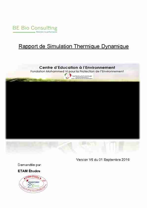 Rapport de Simulation Thermique Dynamique