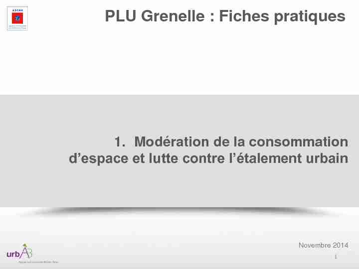 PLU Grenelle : Fiches pratiques - agence durbanisme de la