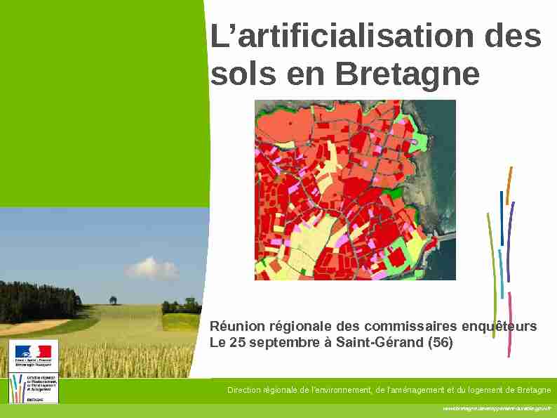 Lartificialisation des sols en Bretagne