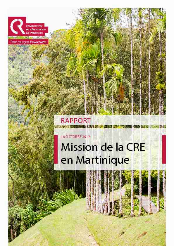 Mission de la CRE en Martinique
