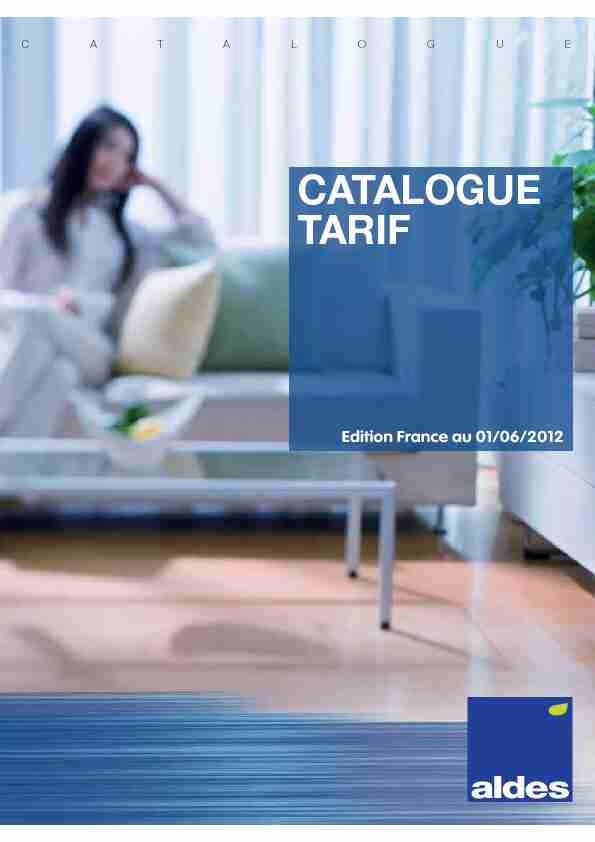 Catalogue Tarif 2012