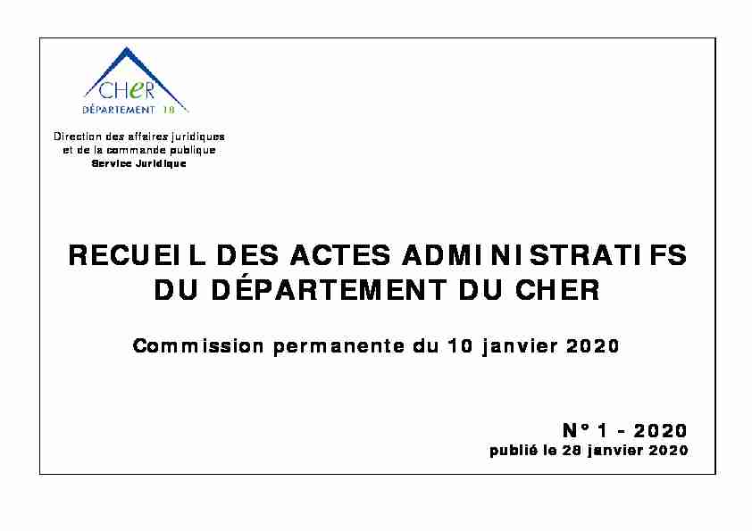 [PDF] RECUEIL DES ACTES ADMINISTRATIFS DU DÉPARTEMENT DU