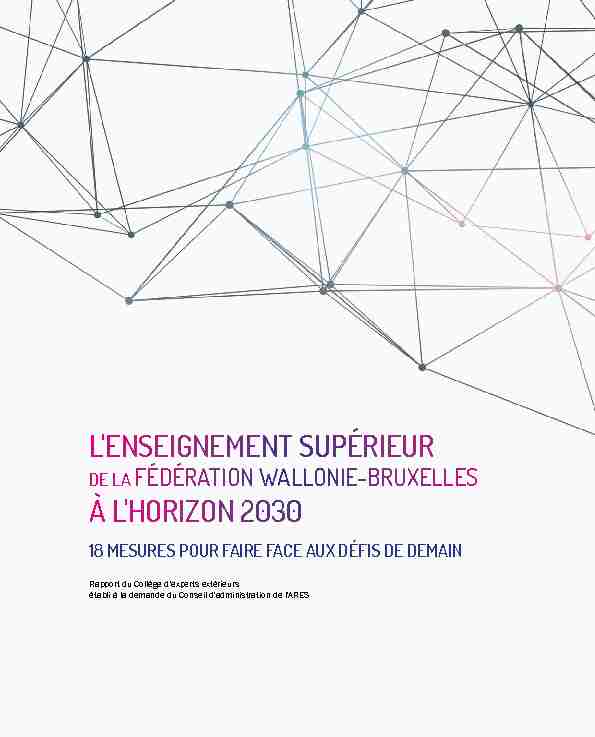 LENSEIGNEMENT SUPÉRIEUR À LHORIZON 2030