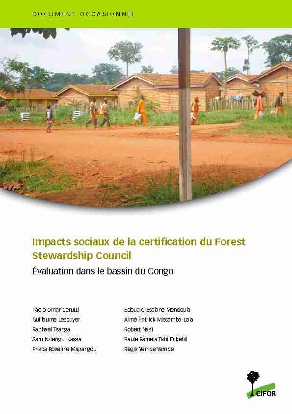 Impacts sociaux de la certification du Forest Stewardship Council
