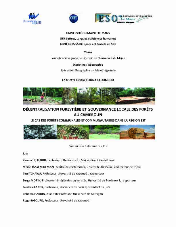 Décentralisation forestière et gouvernance locale des forêts au