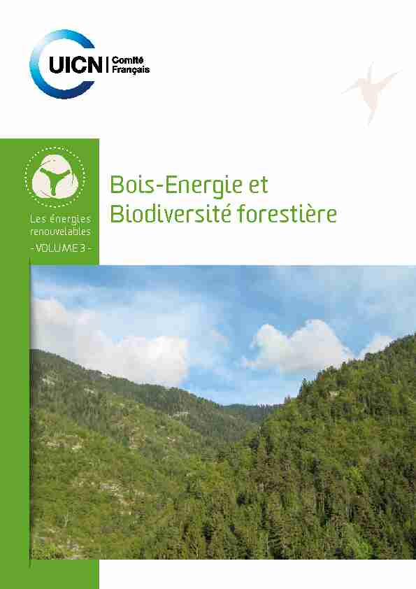 Bois-Energie et Biodiversité forestière