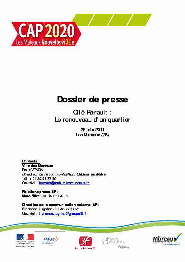 Dossier de presse - Groupe 3F