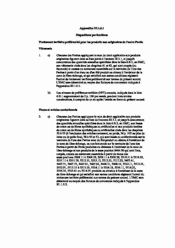 [PDF] Appendice III161 Dispositions particulières Traitement  - SICE