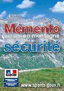 pdf Mémento pour partir en montagne l'été en sécurité